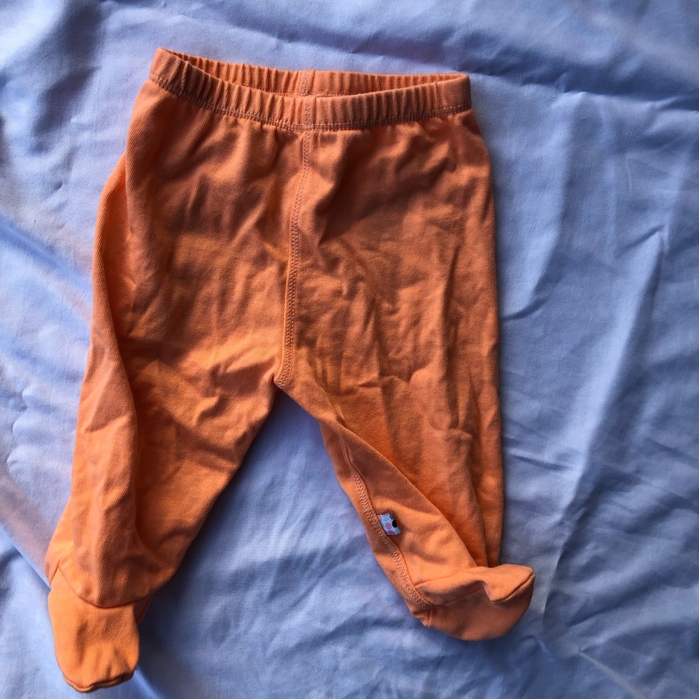 Babysoy Footie Pants Cantaloupe 3-6mos